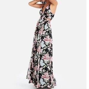 Express Floral Cut Out Maxi Dress Size L